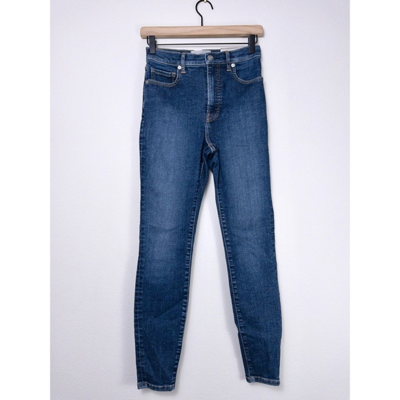 Everlane The Way High Skinny Jean 27 Regular Indigo Stretch High Rise - Picture 4 of 6